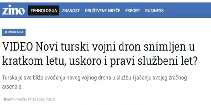 <p>Zimo Dnevnik (Hırvatistan): Türkiye, yeni bir askeri insansız hava aracını daha hizmete sokmaya ve hava kuvvetlerini güçlendirmeye hazırlanıyor.</p><p>Kızılelma'nın üreticisi olan Türk Baykar, insansız hava aracının hava muharebe görevlerini yerine getirmesinin yanı sıra; istihbarat, gözetleme, keşif (ISR) ve taarruz operasyonları da yürütebileceğini belirtiyor.</p><p>Kızılelma'nın şimdiden uçuşa hazır olduğunu düşünürsek, ilk resmi uçuşu için çok fazla beklememiz gerekmeyebilir.</p>