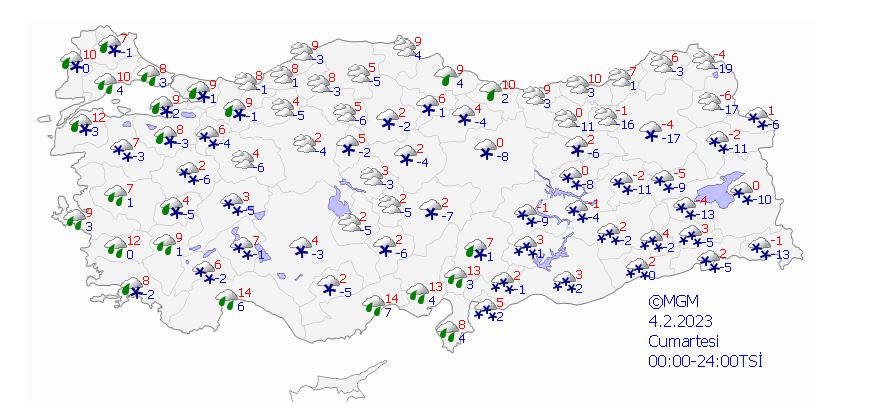 <p>Meteoroloji Genel Müdürlüğü'nün internet sitesinde Türkiye geneli hava durumu haritasına göre İstanbul'da kar yağışı Cumartesi günü akşam saatlerinde başlayacak. </p>