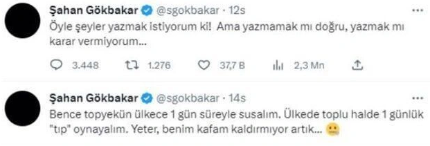 <p>İşte Akşener'e gelen o tepkiler: </p><h3>ŞAHAN GÖKBAKAR</h3><p>