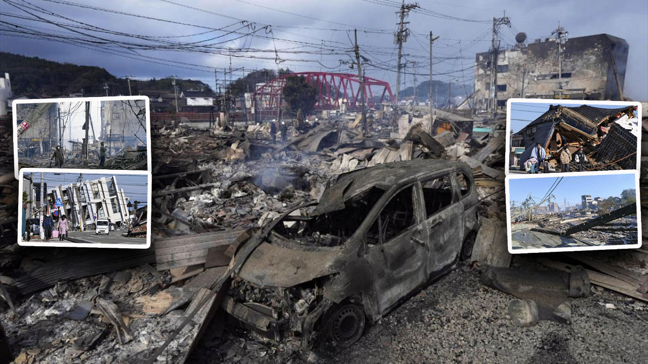 <p>Japonya Meteoroloji Ajansına (JMA) göre, dün batıdaki İşikawa'nın Noto Yarımadası ve açıklarında büyüklükleri 5 ila 7 arasında değişen çok sayıda deprem meydana geldi. Noto Yarımadası kıyısında 2 Ocak yerel saatle 10.17'de 5,6 büyüklüğünde bir deprem daha kaydedildi. JMA, tsunamiye ilişkin açıklamasında ise İşikawa kıyıları dahil bölge genelinde tsunami uyarılarının kaldırıldığını duyurdu.</p><p> </p>