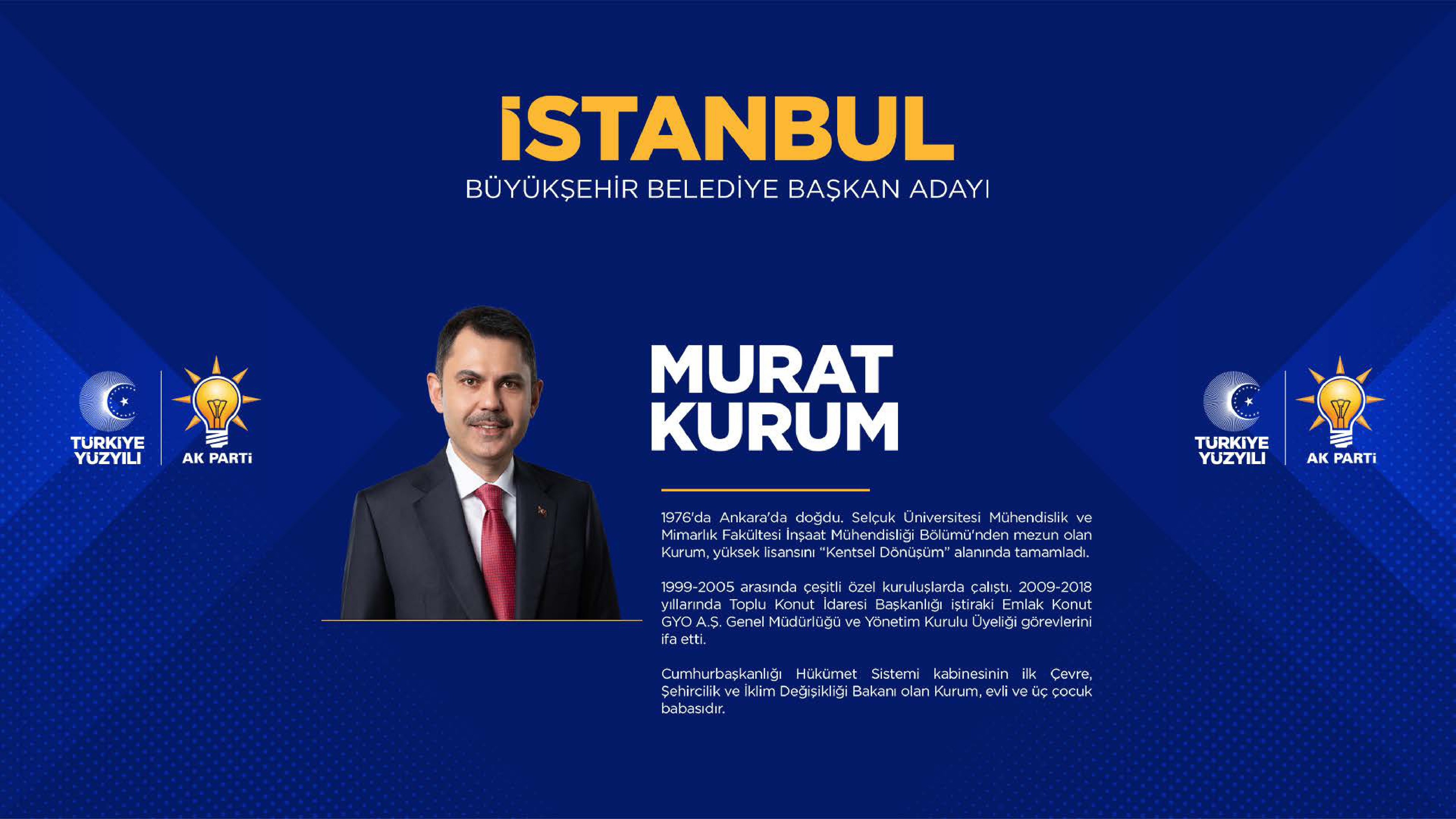 <p>İstanbul Büyükşehir Belediye Başkanı adayı Murat Kurum</p>