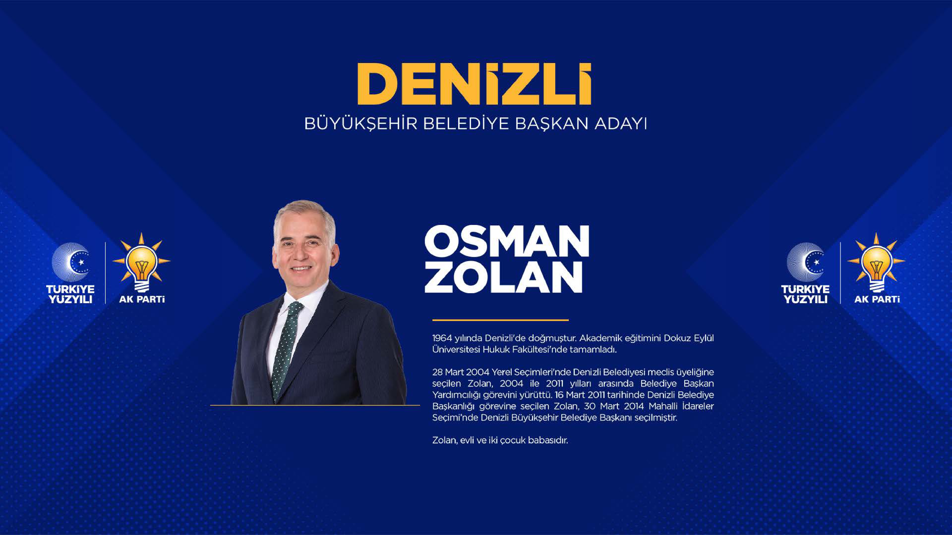 <p>Denizli Büyükşehir Belediye Başkan adayı Osman Zolan</p>