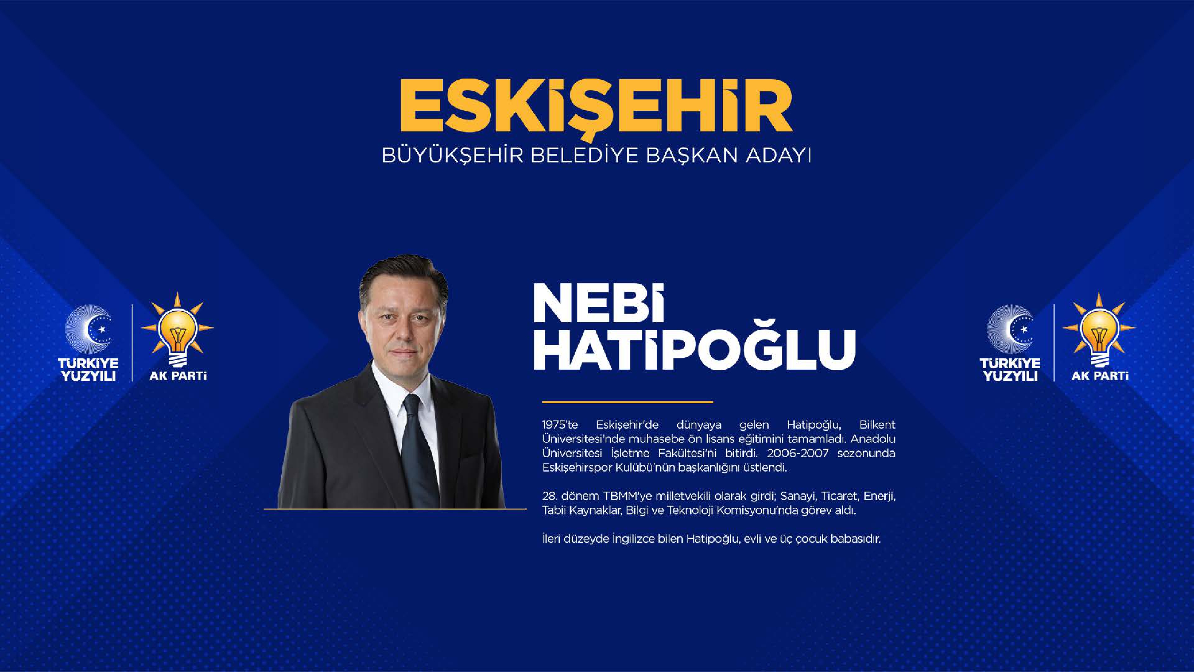 <p>Eskişehir Büyükşehir Belediye Başkan adayı Nebi Hatipoğlu</p>