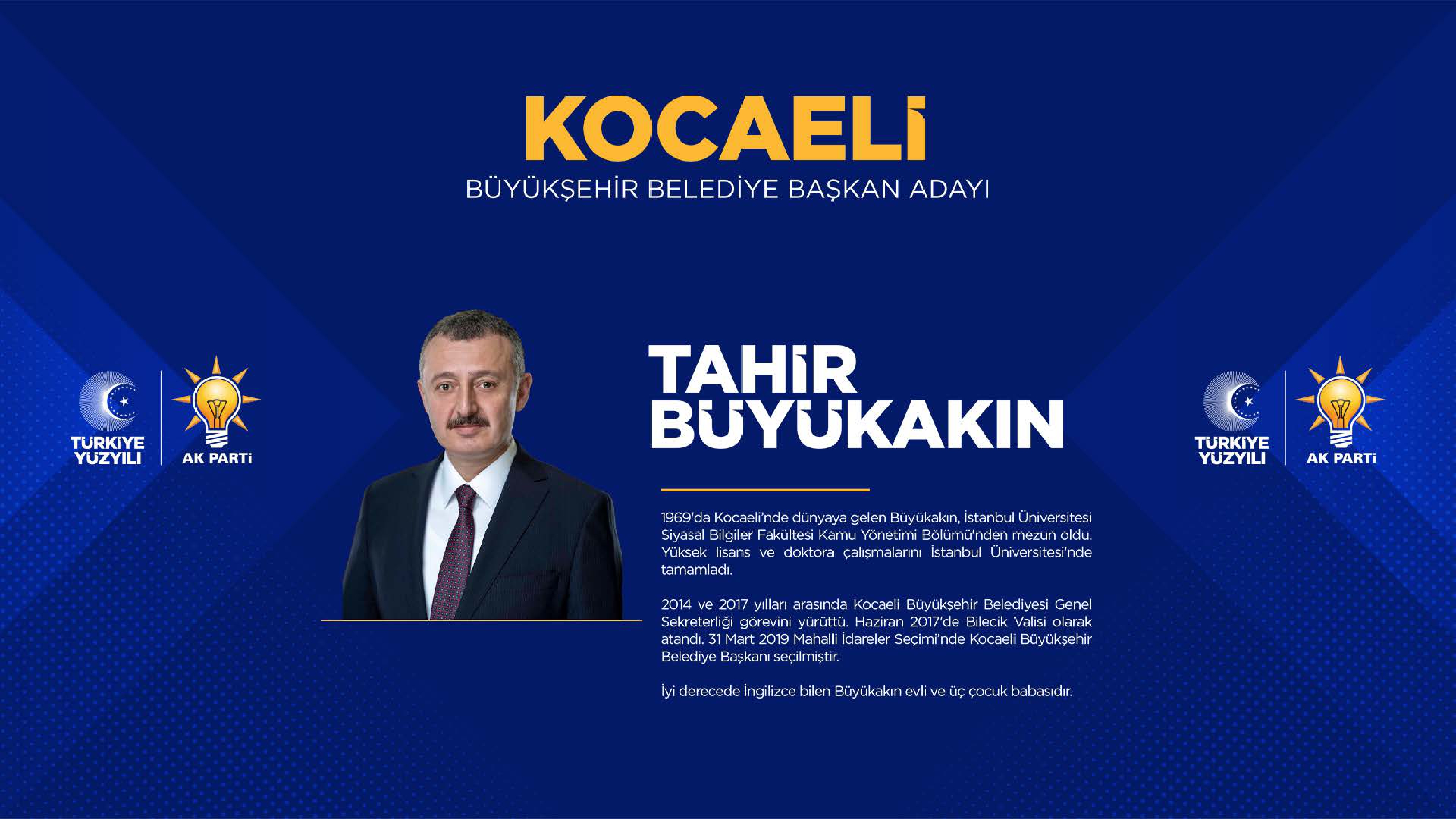 <p>Kocaeli Büyükşehir Belediye Başkan adayı Tahir Büyükakın</p>