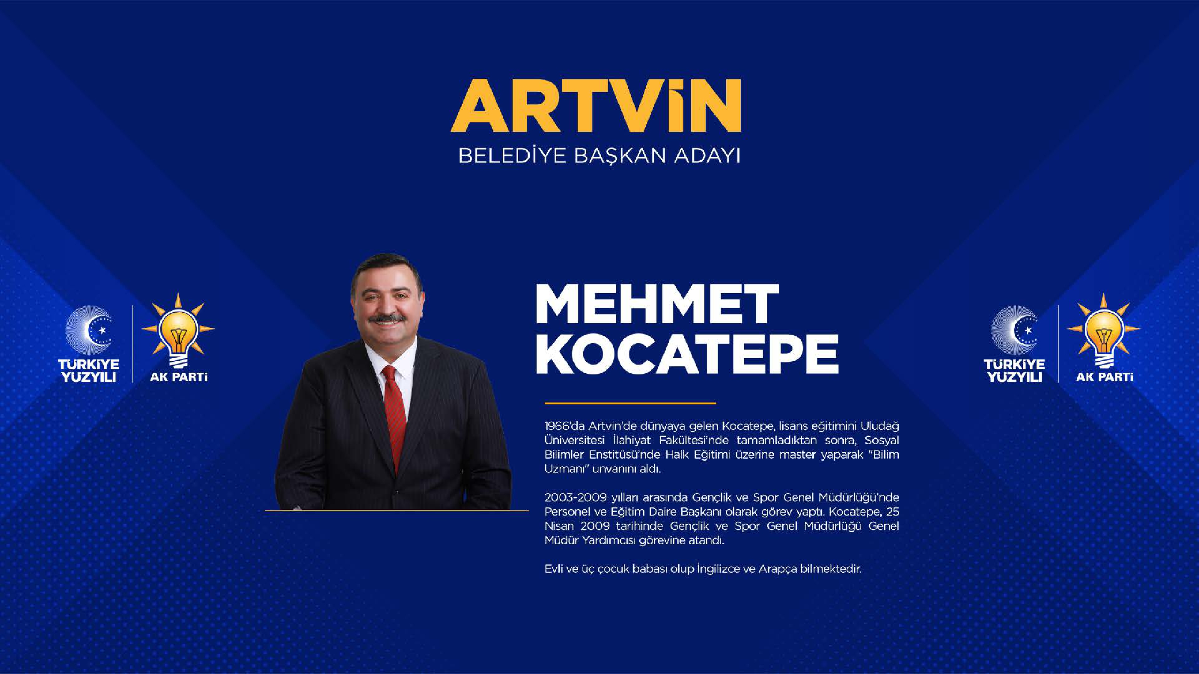 <p>Artvin Belediye Başkan adayı Mehmet Kocatepe</p>