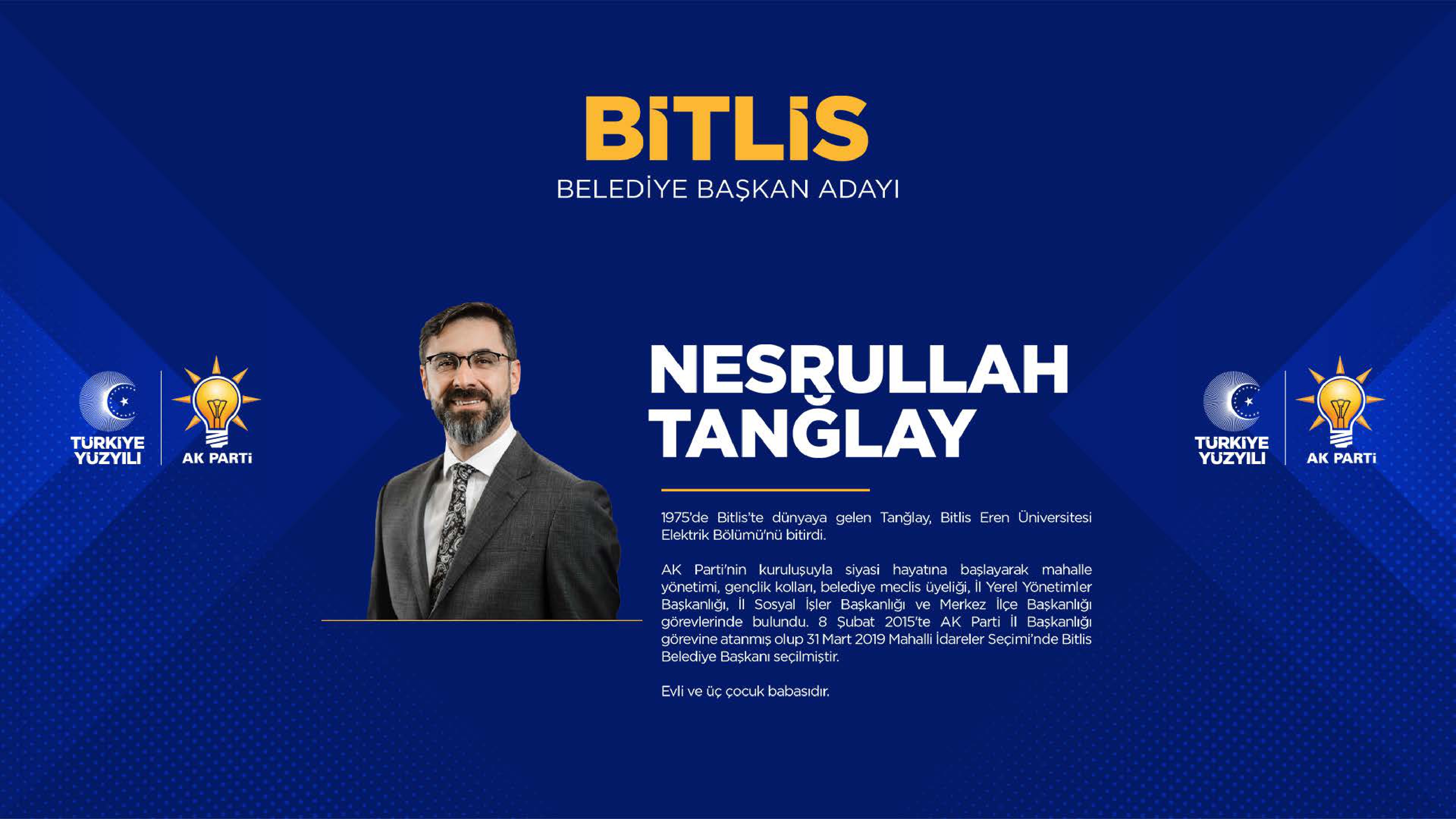 <p>Bitlis Belediye Başkan adayı Nesrullah Tanğlay</p>