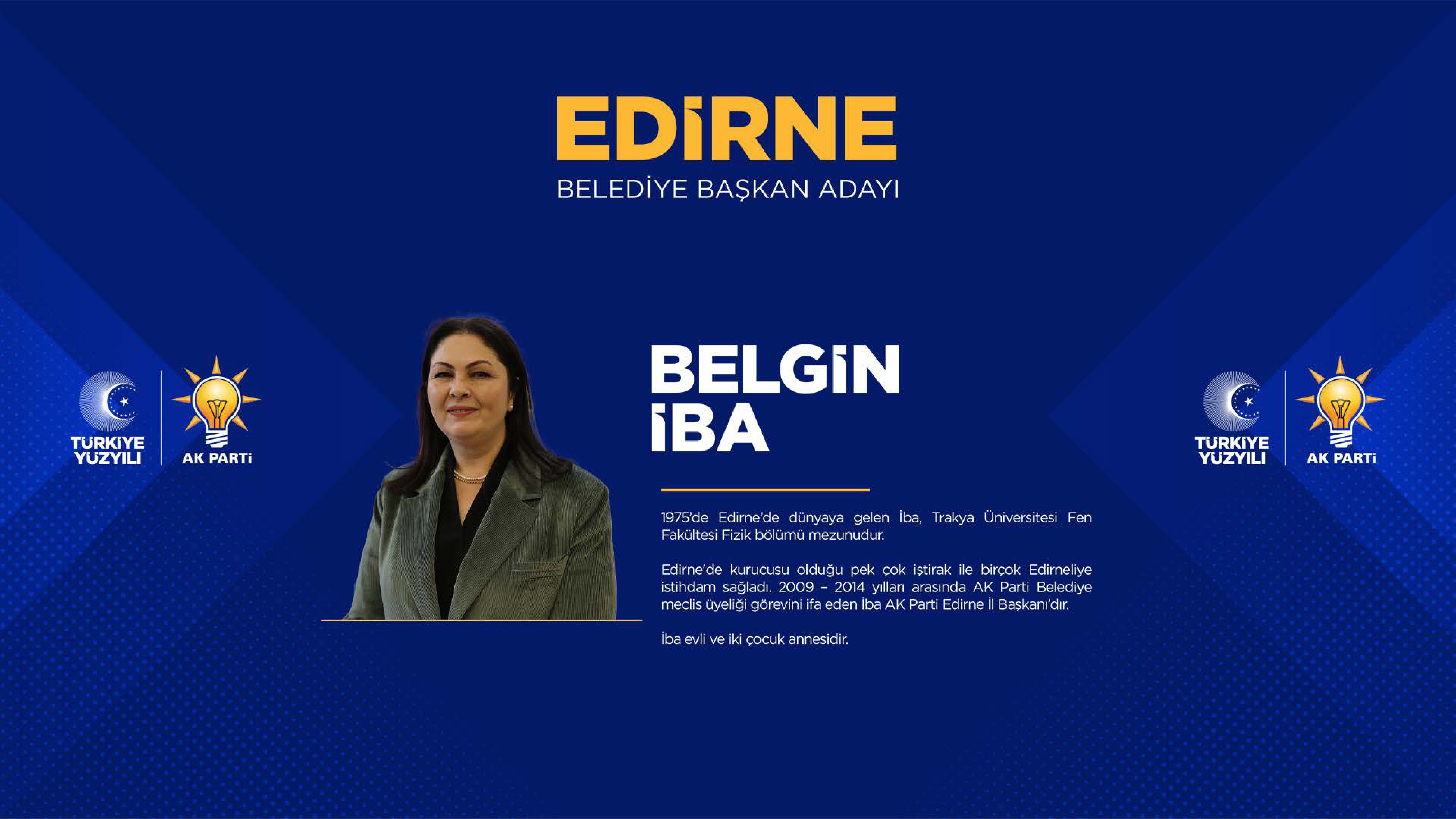 <p>Edirne Belediye Başkan adayı Belgin İba</p>