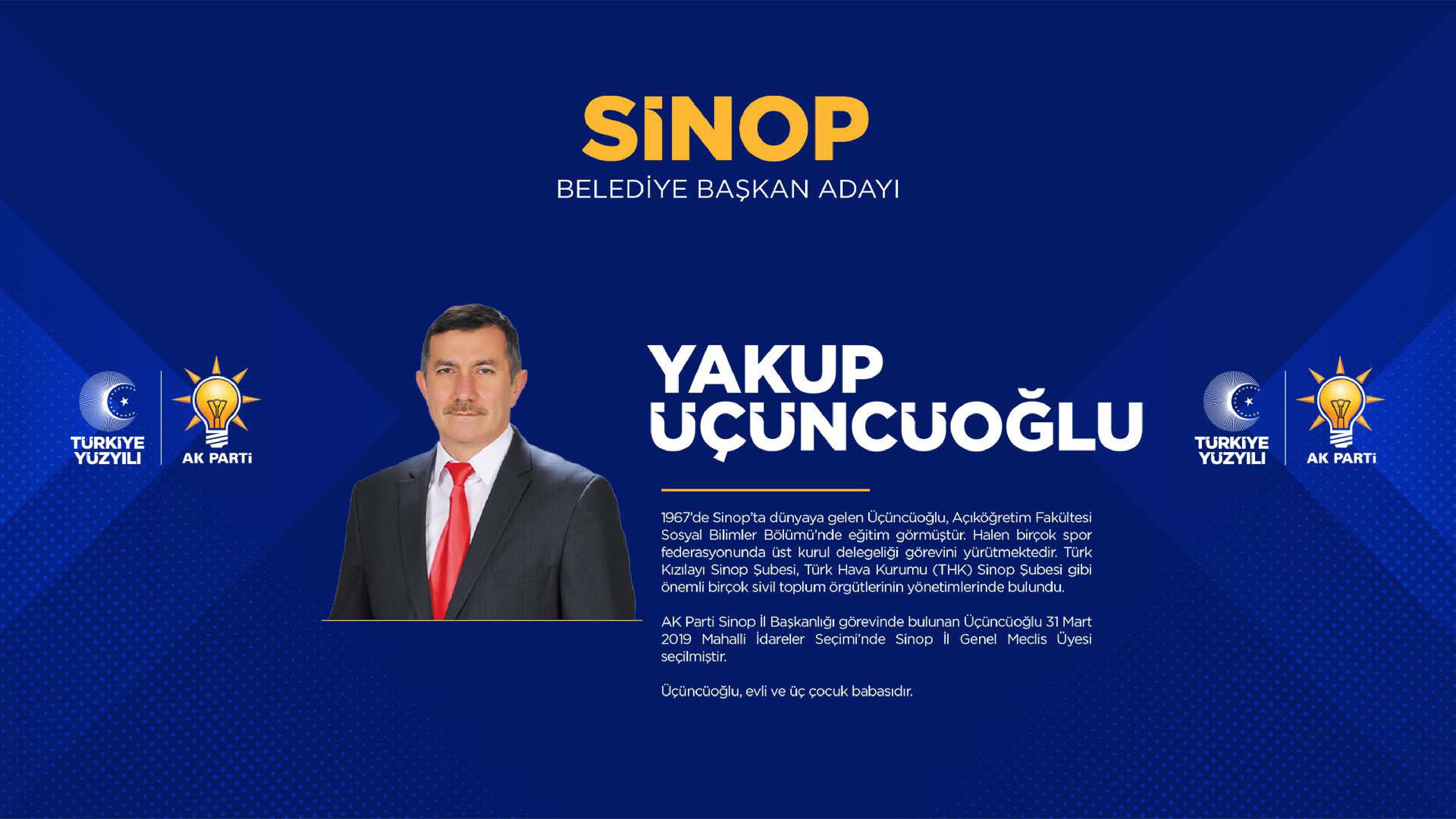 <p>Sinop Belediye Başkan adayı Yakup Üçüncüoğlu</p>