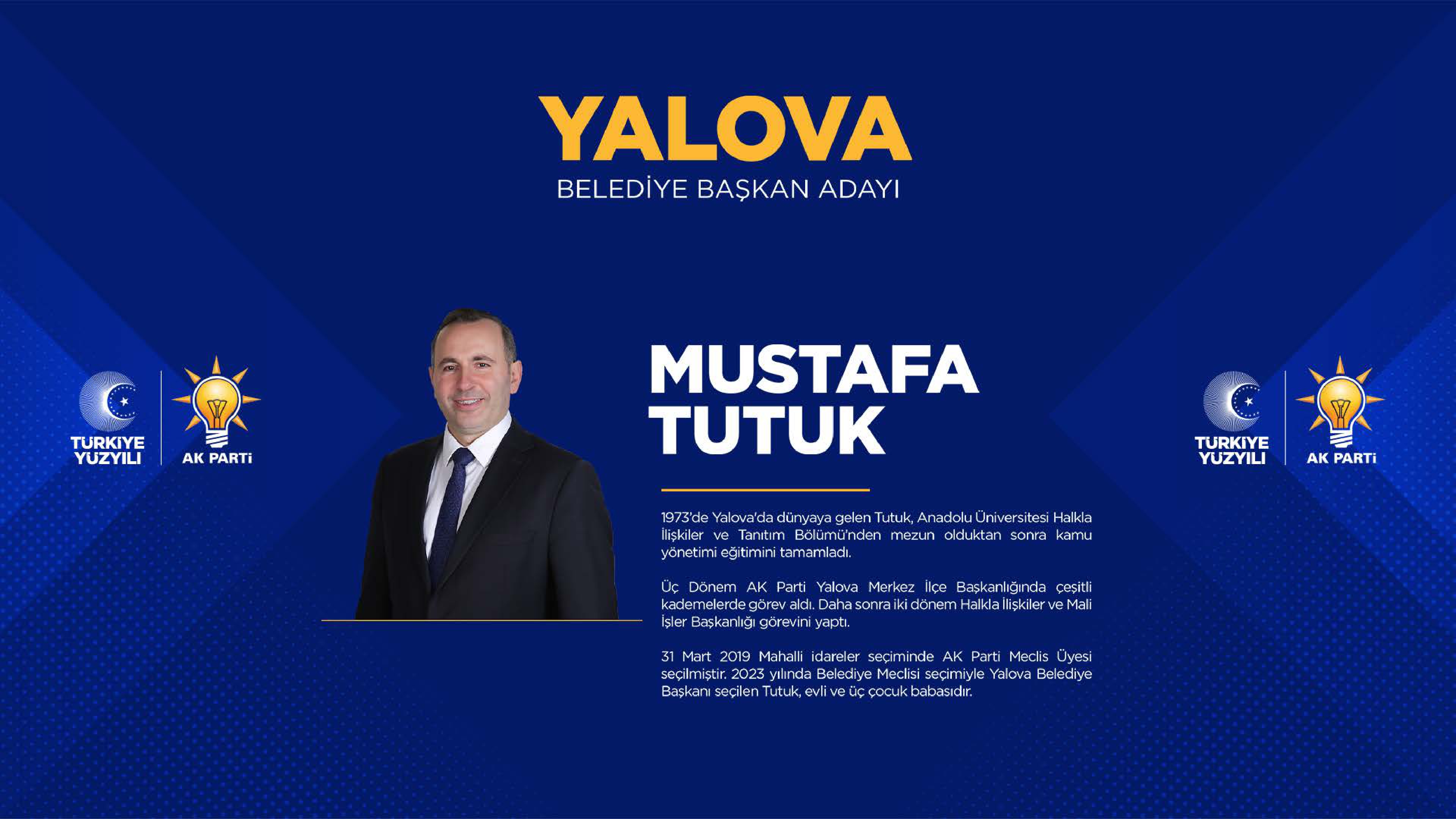 <p>Yalova Belediye Başkan adayı Mustafa Tutuk</p>