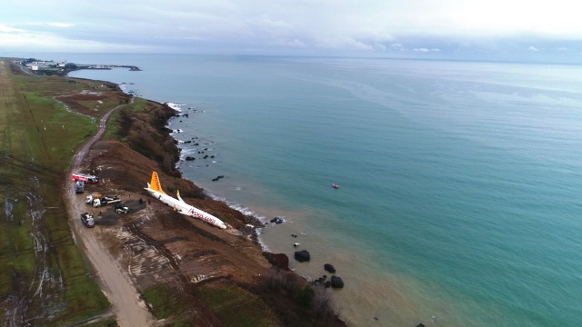 Pegasus Hava Yolları’na ait PC8622 nolu Boeing 737-800 tipi TC-CPF tescilli Ankara-Trabzon uçağı dün akşam Trabzon Havalimanı’na iniş yaptığı sırada pistten çıkmıştı. 