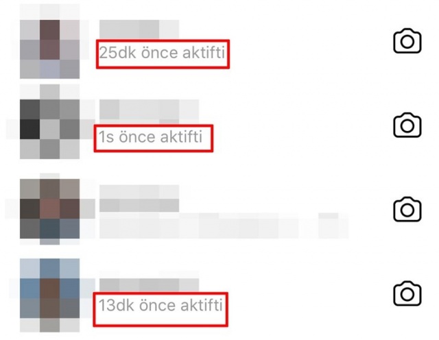 Instagram'da mesajlaştığınız kişilerin en son ne zaman online olduğunu görebiliyorsunuz. 