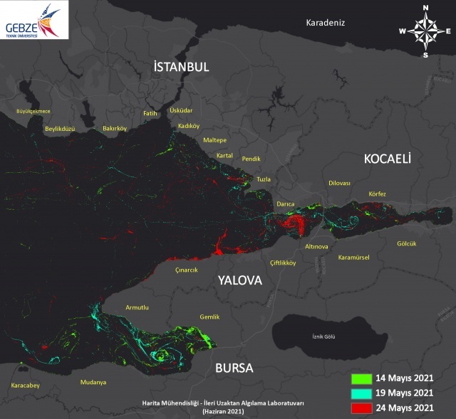 Bahar dönemi olduğu için bulut geçişlerinin çok yaşandığını, radar görüntüleri sayesinde bulut etkisinden kurtularak analizler gerçekleştirdiklerini belirten Kavzoğlu, optik görüntülerle yaptıkları analizlerin çok kıymetli sonuçlar verdiğini dile getirdi.