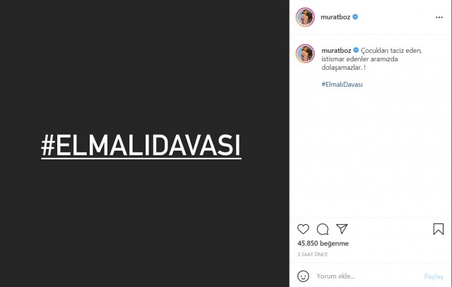 Murat Boz, Instagram hesabından yaptığı paylaşımda; 