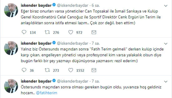 Galatasaray eski medya direktöründen çok konuşulacak tweetler!