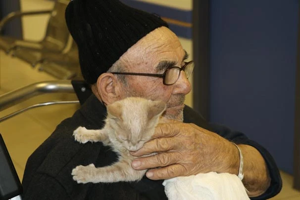 Ali Dede kedisine kavuştu!