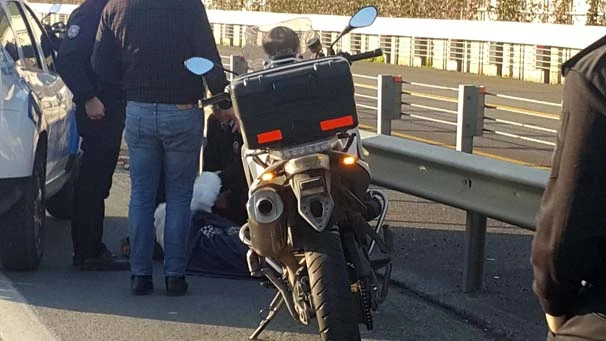 Şehitler Köprüsü yolunda polisi alarma geçiren olay