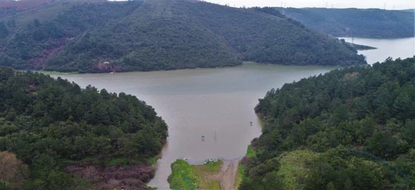 Barajlardaki doluluk oranı havadan görüntülendi