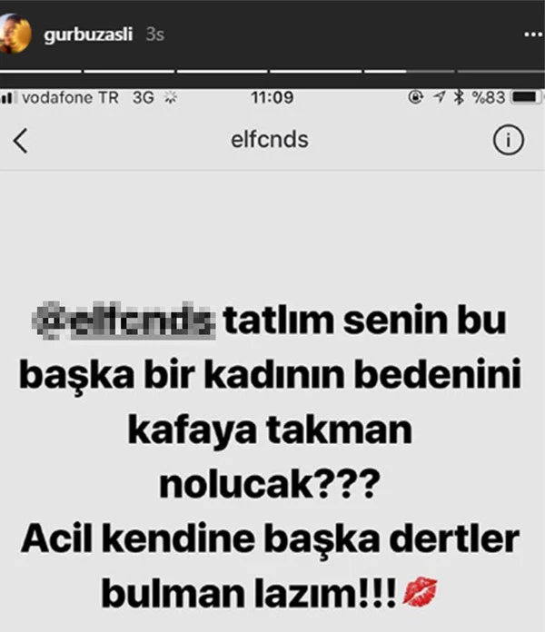 Aslıhan Gürbüz'den takipçisine ayar