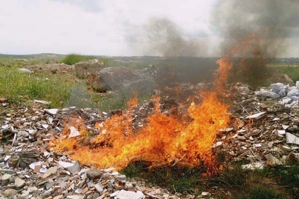 Balıklar üzerine benzin dökülerek yakıldı