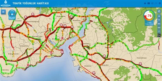 İstanbul'da çıldırtan cumartesi trafiği