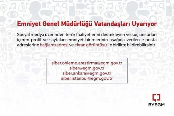Sosyal medya üzerinden yapılan terör faaliyetleri ihbar edilebilecek