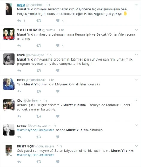 İzleyicilerden Murat Yıldırım'a şok