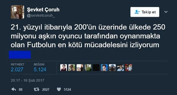 Şevket Çoruh Fenerbahçe’nin futboluna küfür etti