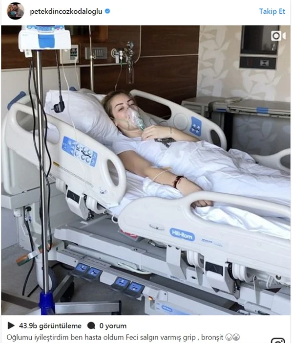 Petek dinçöz, grip nedeniyle hastanelik oldu