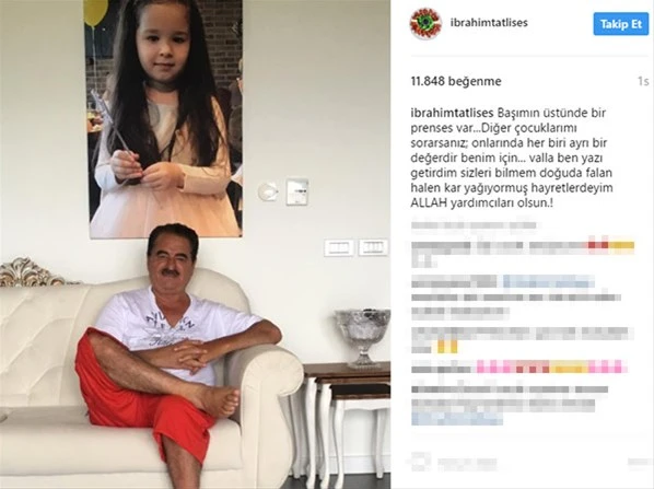 İbrahim Tatlıses'in 'Elif' paylaşımı
