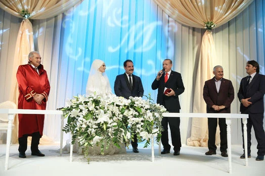 Erdoğan ve Yıldırım nikah şahidi oldu