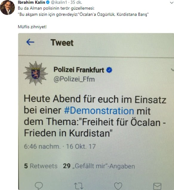 Alman polisinden skandal tweet! 'PKK için görevdeyiz'
