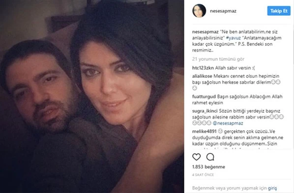 Yavuz Yılmaz'ın eski nişanlısı Neşe Sapmaz'dan duygusal paylaşım: Son fotoğrafımız