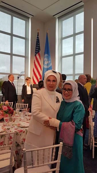Emine Erdoğan, Melania Trump'ın yemek davetine katıldı