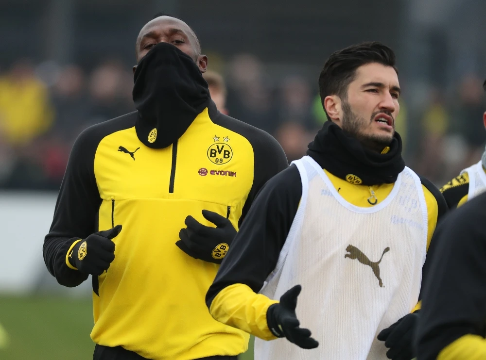 Usain Bolt Borussia Dortmund idmanında