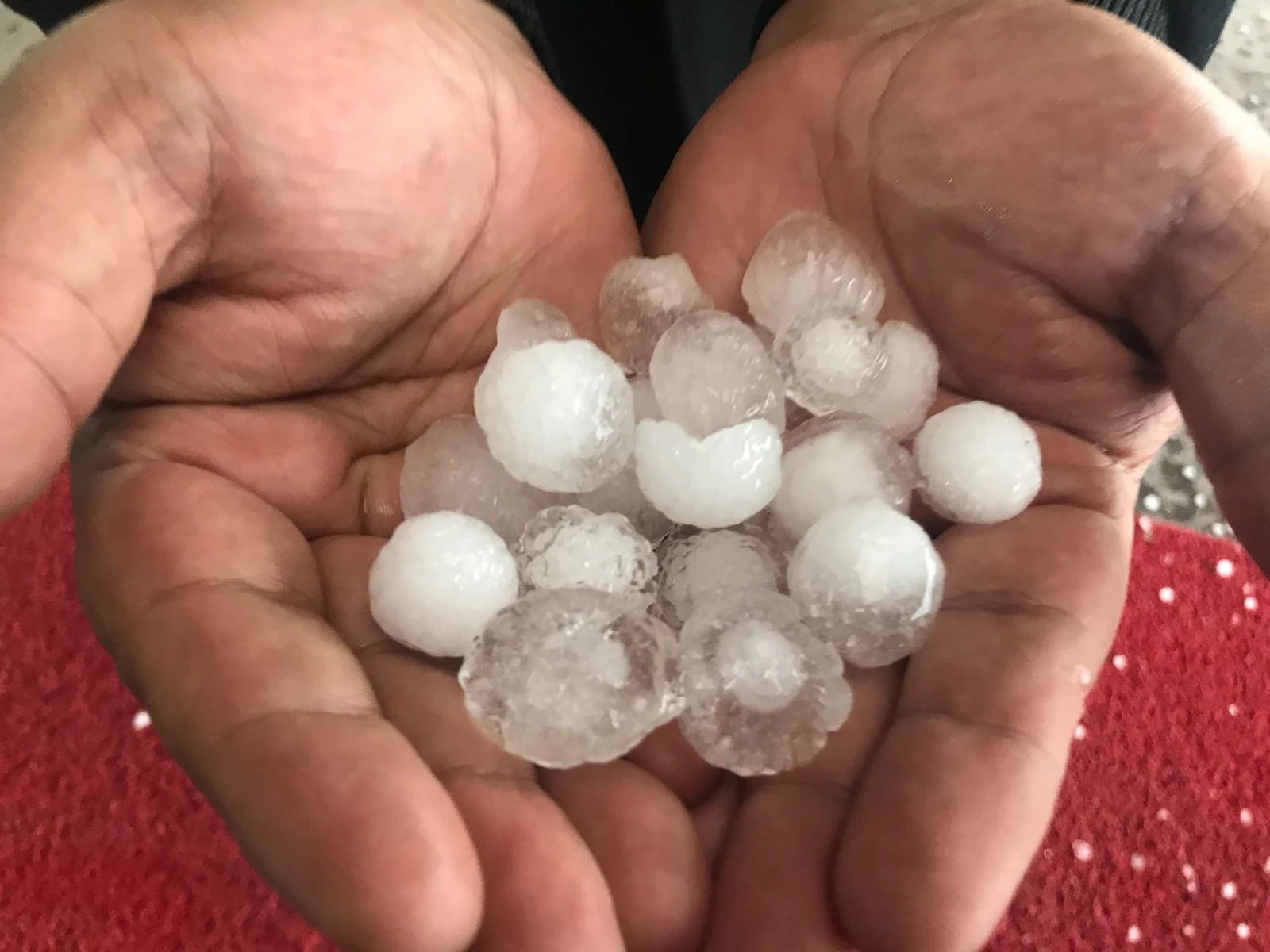 Edirne'de dolu yağışı etkili oldu