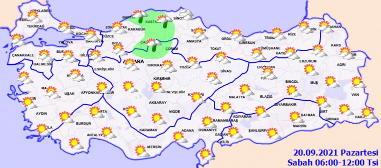 Meteoroloji haritayı paylaştı! Sıcaklıklar aniden düşecek