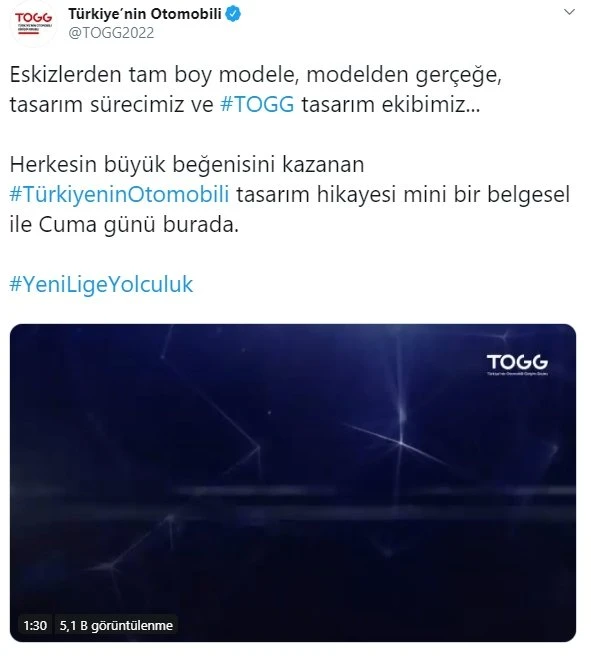 Yerli otomobil için yeni paylaşım!