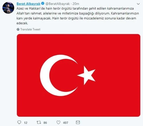 Bakan Albayrak: Kahramanlarımızın kanı yerde kalmayacak