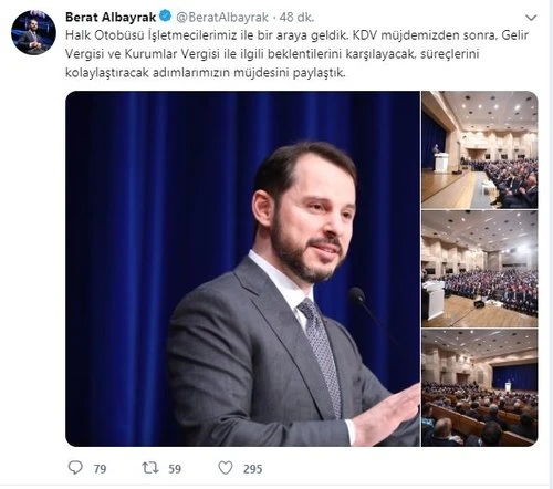 Bakan Albayrak'tan Halk Otobüsü İşletmecileri'ne vergi müjdesi