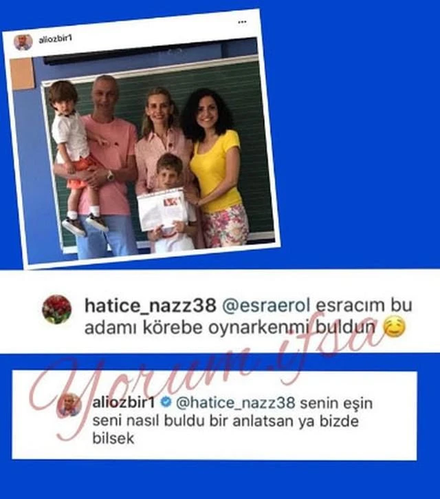 Esra Erol'un eşi Ali Özbir'den takipçisine tokat gibi cevap