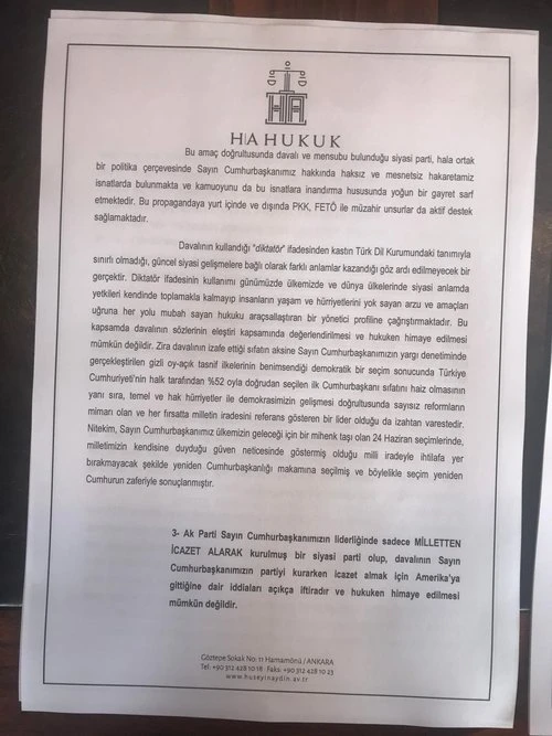 Cumhurbaşkanı Erdoğan'dan, Özgür Özel'e 250 bin TL'lik dava