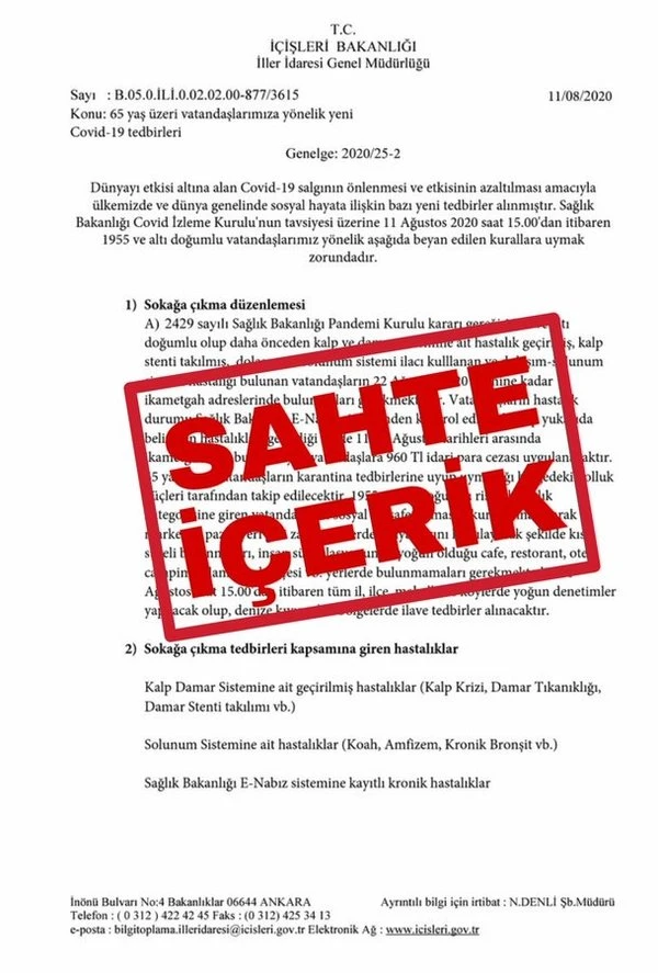 Sahte koronavirüs belgesine soruşturma açıldı