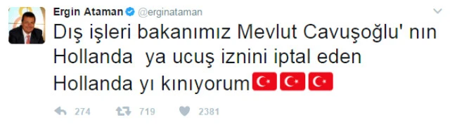 Ergin Ataman, Hollanda'nın Dışişleri Bakanı'na yönelik tavrını sert dille eleştirdi