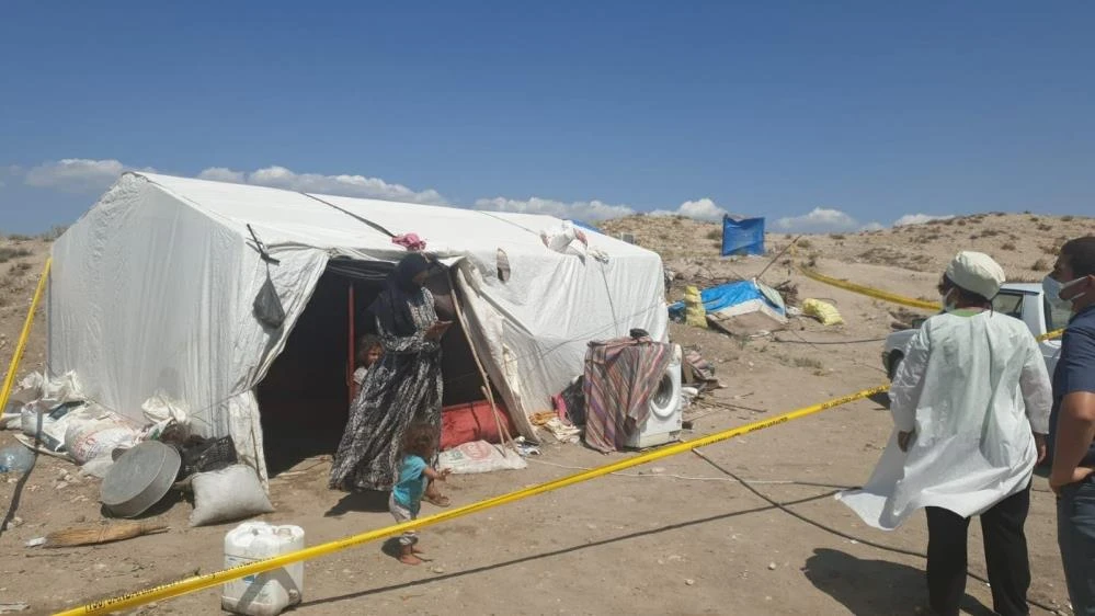 Mevsimlik işçi çadırına 'koronavirüs' karantinası