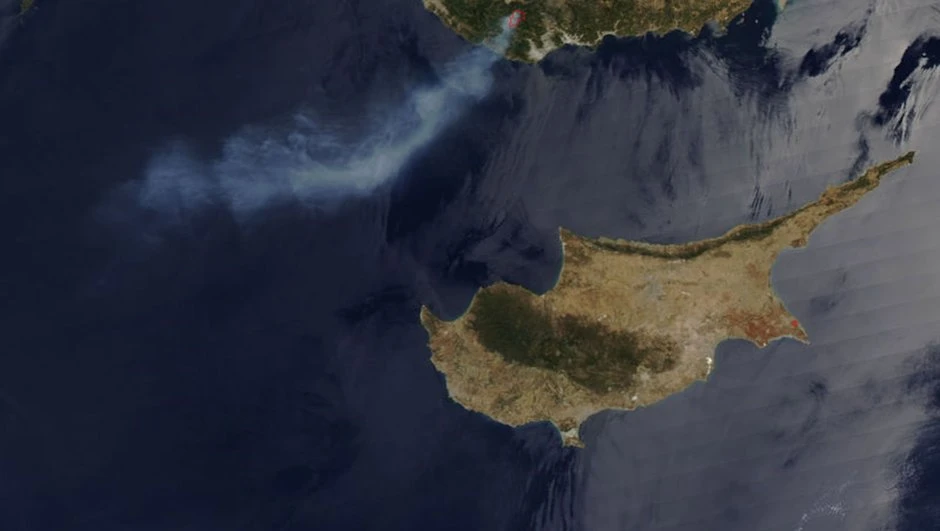 Orman yangını uzaydan bile görüldü