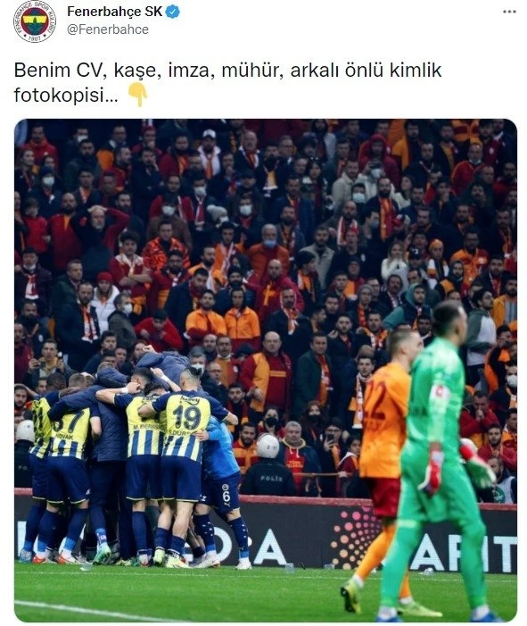 Fenerbahçe’den Galatasaray’a koreografi göndermesi: Oyuncu 1905 elendi