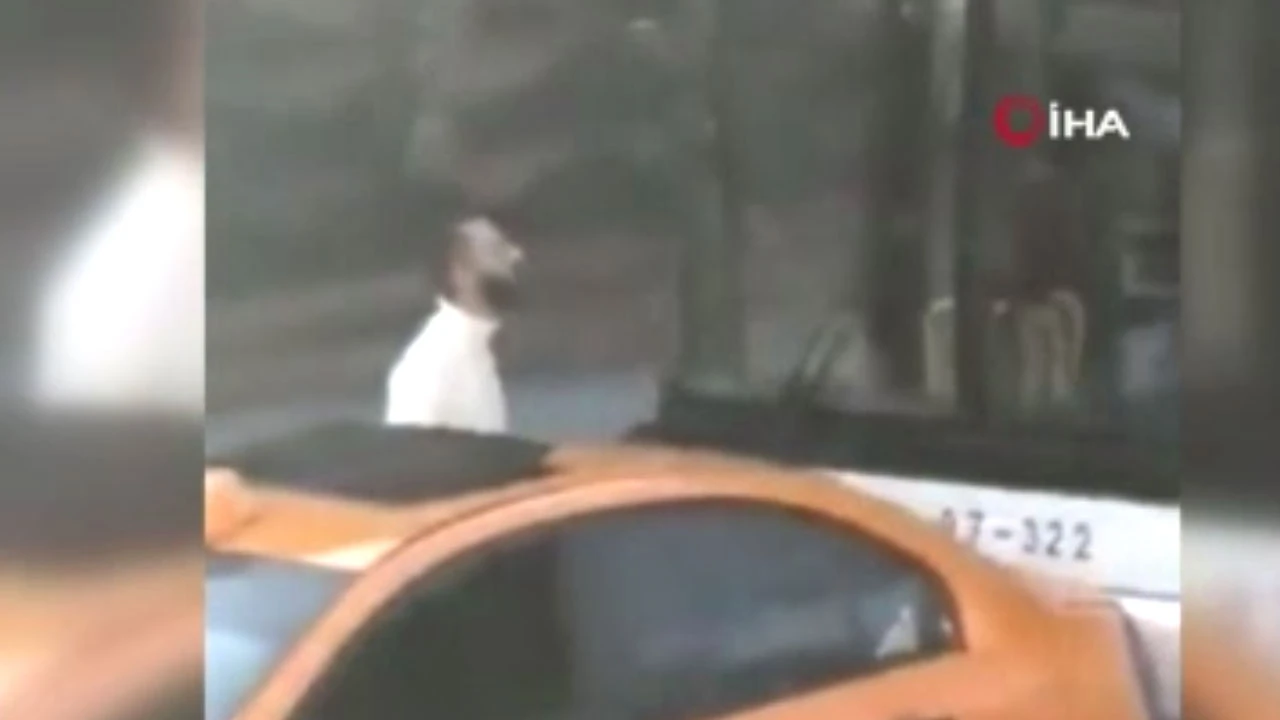 Kaza yapan taksici bıçakla tehdit savurdu: Evine el bombası atmazsam adam değilim