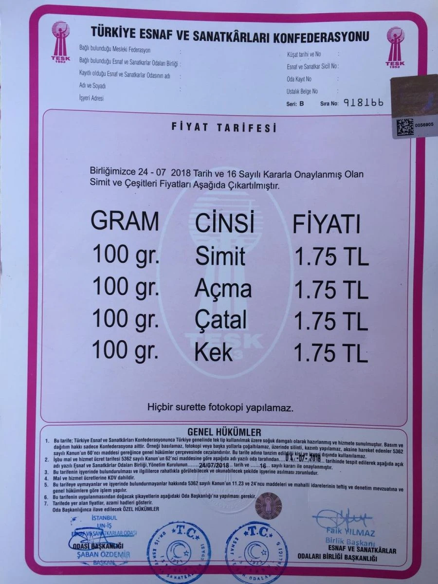 İstanbul'da simide zam geldi