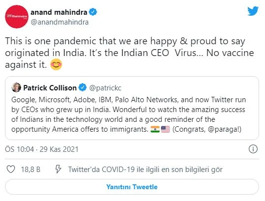 Twitter'ın başına Agrawal'ın geçmesiyle ABD'de 'Hintli CEO pandemisi' tavan yaptı