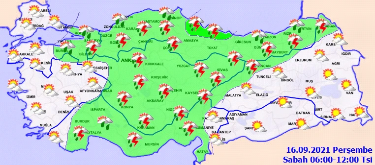 Meteoroloji'den 25 ilde sağanak uyarısı: Öğle saatlerinde etkisini artıracak